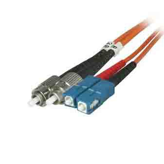 SC UPC إلى FC UPC Simplex أو دوبلكس 2.0 مم PVC أو LSZH 10G OM4 سلك توصيل من الألياف الضوئية متعدد الأوضاع